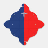 Silver Caduceus Medical Symbol League Bedankdoosjes (Uitgevouwen)