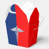 Silver Caduceus Medical Symbol League Bedankdoosjes (Geopend)