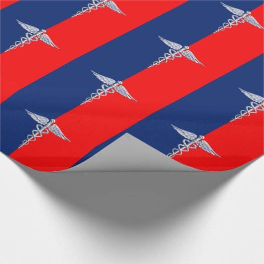 Silver Caduceus Medical Symbol League Cadeaupapier (Hoek)