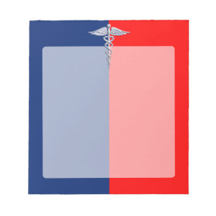 Silver Caduceus Medical Symbol League Notitieblok