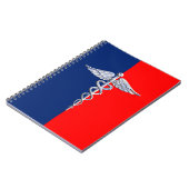 Silver Caduceus Medical Symbol League Notitieboek (Linkerzijde)