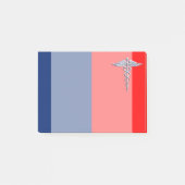 Silver Caduceus Medical Symbol League Post-it® Notes (Voorkant)