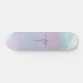 Silver Caduceus Medical Symbool Moeder Pearl Persoonlijk Skateboard (Horizontaal)