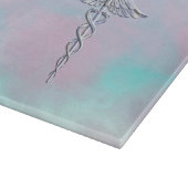 Silver Caduceus Medical Symbool Moeder Pearl Snijplank (Hoek)