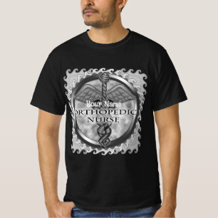 Silver caduceus Orthopedic Nurse T-shirt