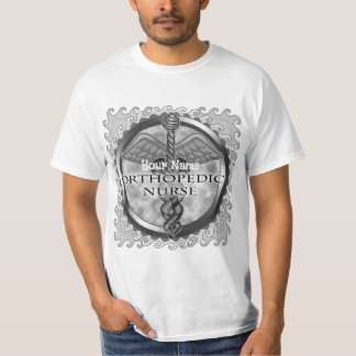 Silver caduceus Orthopedic Nurse T-shirt