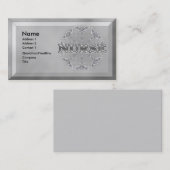 Silver Caduceus Verpleegkundige Visitekaartje (Voorkant / Achterkant)