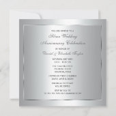 Silver Cake 25th Wedding Jubileum Party Kaart (Achterkant)