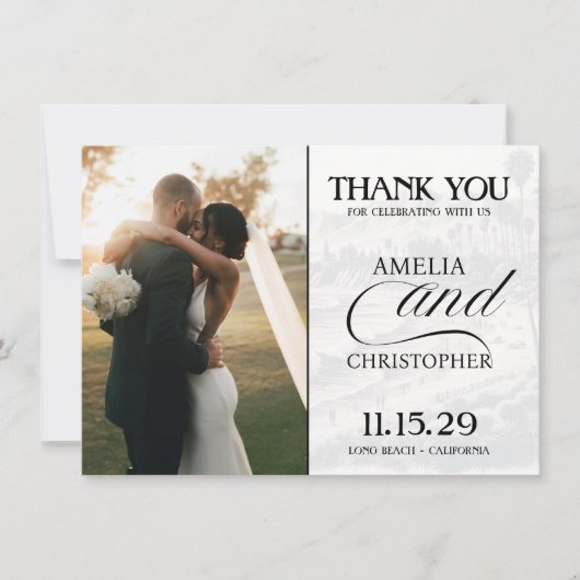 Silver California Passport Bedankkaart (Voorkant)