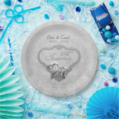 Silver Calla 25e Jubileum Papier Borden Papieren Bordje (Feest)