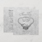 Silver Calla 60th Wedding Jubileum Kaart (Voorkant / Achterkant)