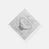 Silver Calla Lily 60th Jubileum - Aanpassen Servetten (Hoek)