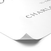 Silver Calligraphy | Wit-welkomstbruiloft Poster (Hoek)