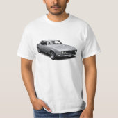 Silver Camaro op White T-Shirt (Voorkant)