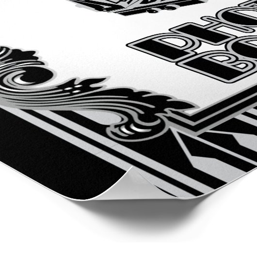 Silver Camera 1920's Foto Booth Poster (Hoek)