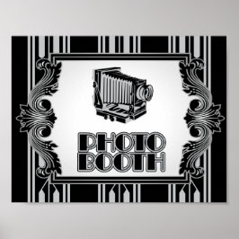 Silver Camera 1920's Foto Booth Poster
