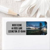 SILVER  CAMPER LAKE RETURN ADRES ETIKETTERING ETIKET (Insitu)