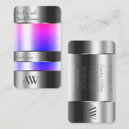 Silver Can Optics Roze Blauwe Vloeistoffen en Mono Visitekaartje