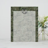 Silver Cancer Zodiac Sign on Green Digital Camo (Staand voorkant)