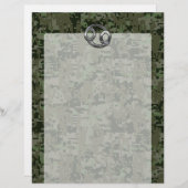 Silver Cancer Zodiac Sign on Green Digital Camo (Voorkant / Achterkant)