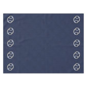 Silver Cancer Zodiac Symbol Navy Carbon Fiber Tafelkleed (Voorkant (Horizontaal))