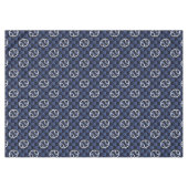 Silver Cancer Zodiac Symbol Navy Carbon Fiber Tafelkleed (Voorkant (Horizontaal))