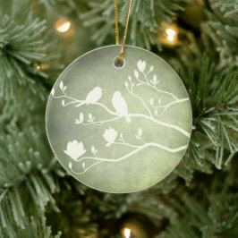 Silver Candelabra (groen) - Keramisch Ornament