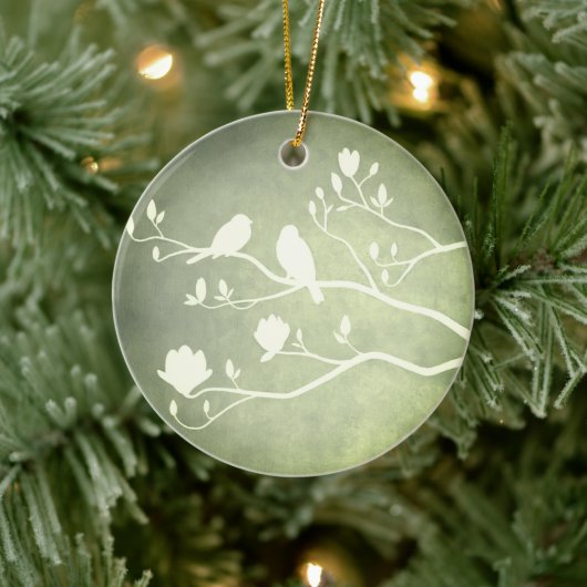 Silver Candelabra (groen) - Keramisch Ornament (Boom)