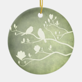 Silver Candelabra (groen) - Keramisch Ornament