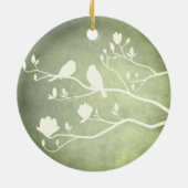 Silver Candelabra (groen) - Keramisch Ornament (Achterkant)