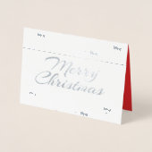 Silver Candy Cane Kerstmis Folie Kaarten (Voorkant)