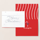 Silver Candy Cane Kerstmis Folie Kaarten (Display)