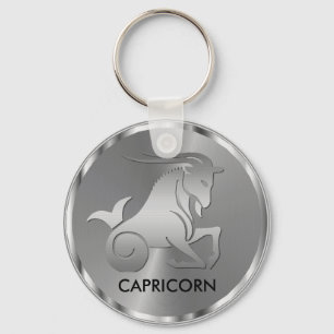 Silver Capricorn ♑ de Goat - Zodiab Sign Sleutelhanger