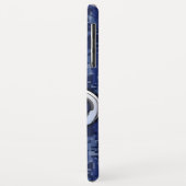 Silver Capricorn Zodiac Symbol Blue Camouflage Case-Mate iPhone Case (Achterkant/links)