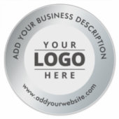 Silver Car Window Decal Business Logo Website Sticker (Voorkant)