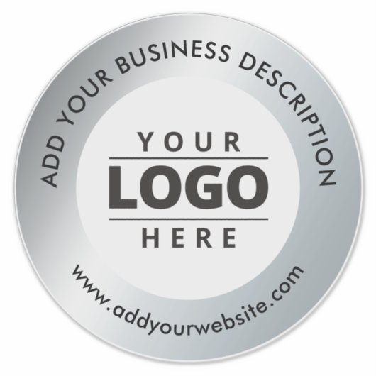 Silver Car Window Decal Business Logo Website Sticker (Voorkant)