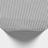 Silver Carbon Fiber Style Print Cadeaupapier (Hoek)
