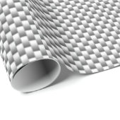 Silver Carbon Fiber Style Print Cadeaupapier (Rol Hoek)