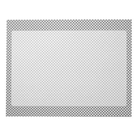 Silver Carbon Fiber Style Print Notitieblok (Voorkant)