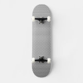 Silver Carbon Fiber Style Print Skateboard (Voorkant)