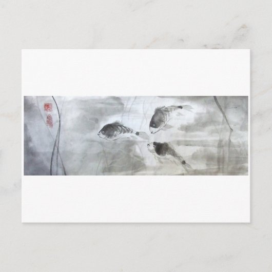 Silver Carp Fish Briefkaart (Voorkant)