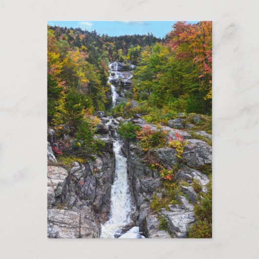 Silver Cascade in de herfst, New Hampshire Briefkaart (Voorkant)