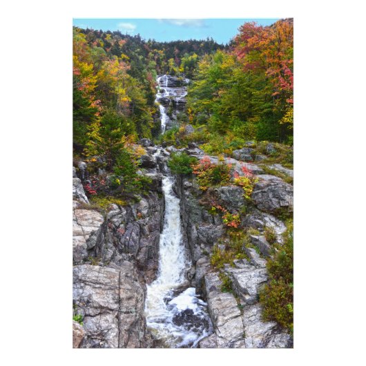 Silver Cascade in de herfst, New Hampshire Foto Afdruk (Voorkant)
