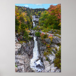 Silver Cascade in de herfst, New Hampshire Poster