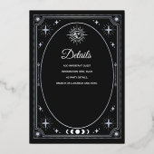 Silver Celestial Black Tarot Kaart Vrijgezellenfee (Achterkant)