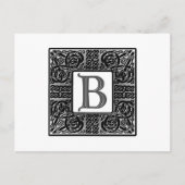 Silver Celtic "B" Monogram Briefkaart (Voorkant)