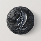 Silver Celtic Dragon Button (Voorkant)