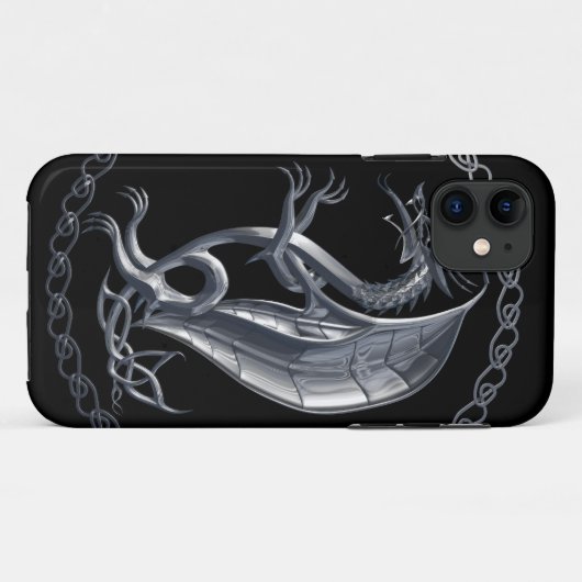 Silver Celtic Dragon Case-Mate iPhone Case (Achterkant (horizontaal))