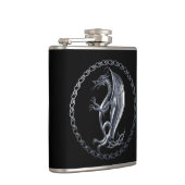 Silver Celtic Dragon Heupfles (Rechts)