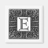 Silver Celtic "E" Monogram Magneet (Voorkant)